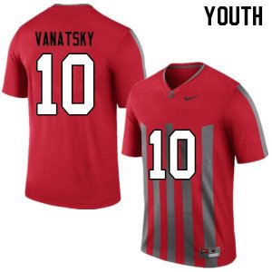 NCAA Ohio State Buckeyes Youth #10 Danny Vanatsky Throwback Nike Football College Jersey NVA2445YK